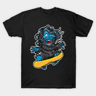 Cute Sasquatch or Bigfoot Snowboarder T-Shirt